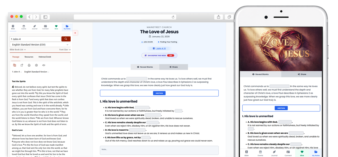 Fill in the blank sermon notes