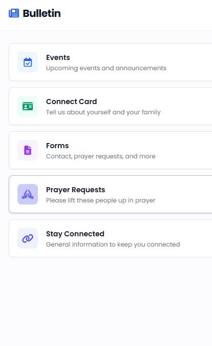 Phone preview of FaithNotes digital bulletin