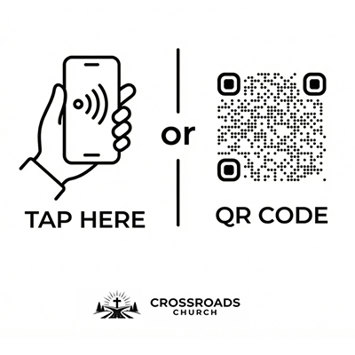 FaithNotes NFC tap tag for digital church bulletin access